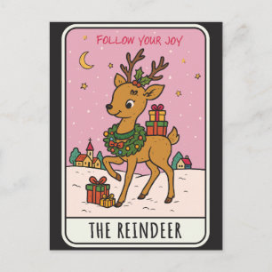Weihnachtsrentier feiertagspostkarte
