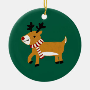 Weihnachtsrentier Keramik Ornament