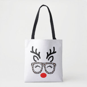 Weihnachtsrentier Leopardengläser Urlaub Tasche