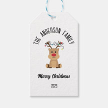 Weihnachtsrentier mit personalisiertem Namen und L