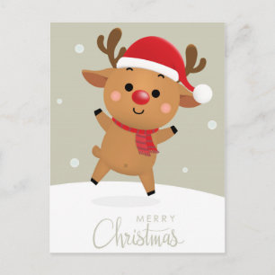 Weihnachtsrentier Postkarte