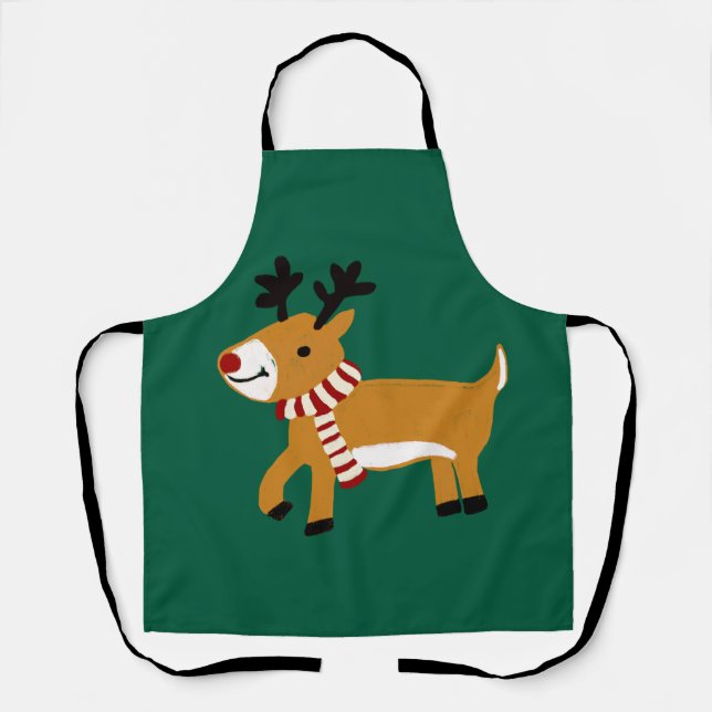 Weihnachtsrentier Schürze (Vorderseite)