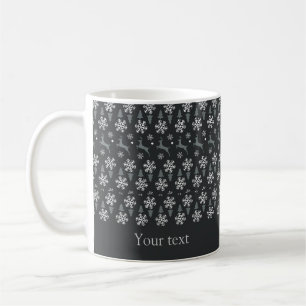 Weihnachtsrentier tief dunkelgrau individuell anpa kaffeetasse
