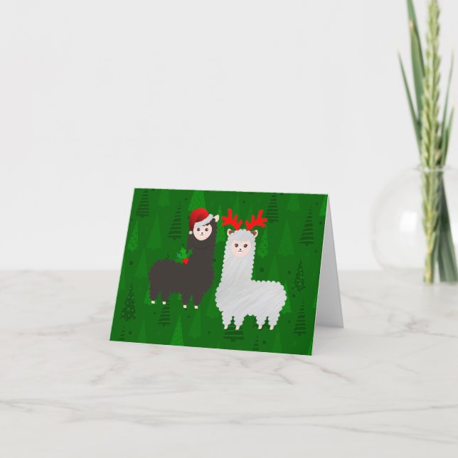 Weihnachtsrentiere Einladung (Vorderseite)