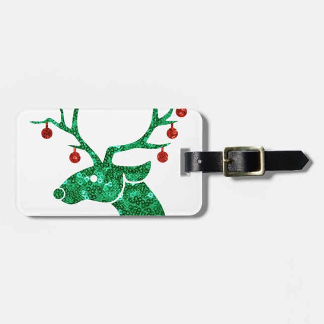 Weihnachtsrentiere Gepäckanhänger (Vorderseite horizontal)