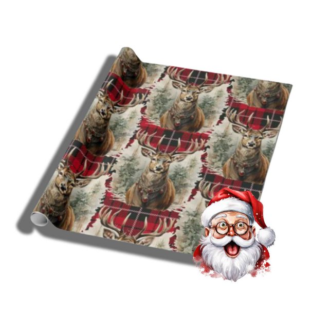 Weihnachtsrentiere Geschenkpapier (Merry Christmas)