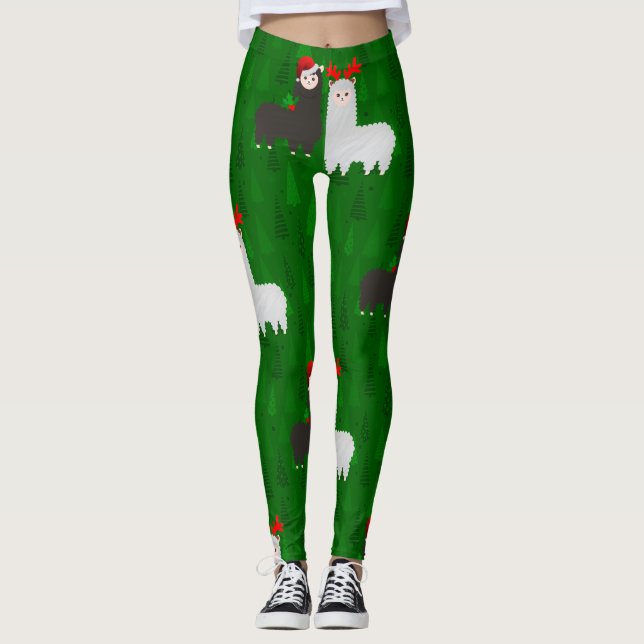 Weihnachtsrentiere Leggings (Vorderseite)