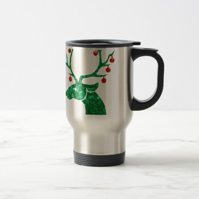 Weihnachtsrentiere Reisebecher (Rechts)