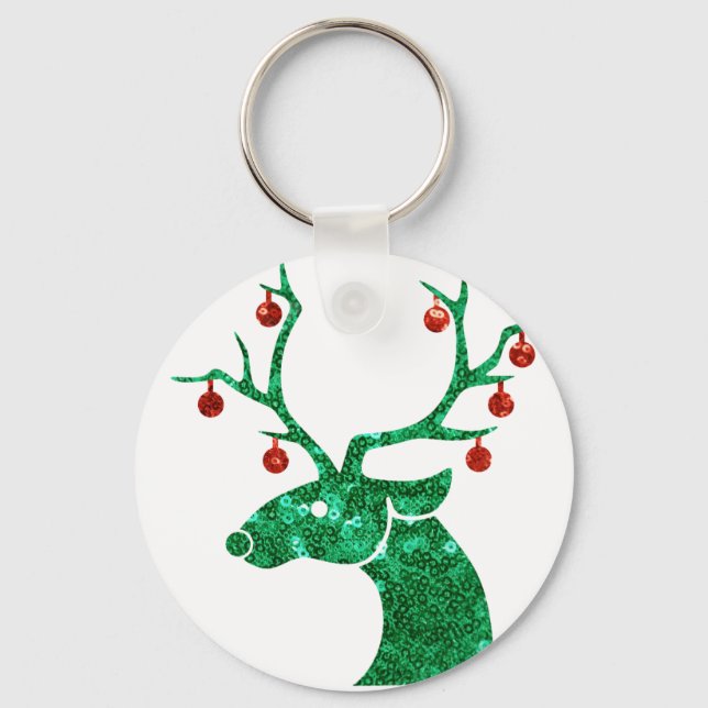 Weihnachtsrentiere Schlüsselanhänger (Vorderseite)
