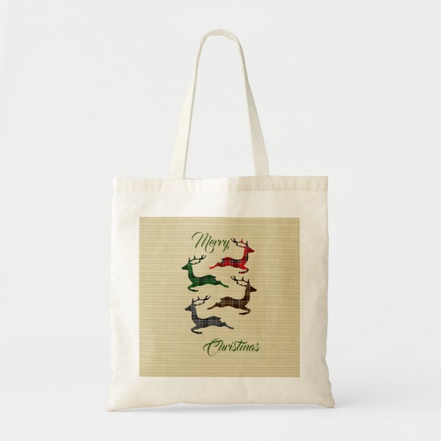Weihnachtsrentiere-Tasche Tragetasche (Vorne)