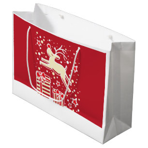 Weihnachtsrentiere überziehen Geschenktasche Große Geschenktüte