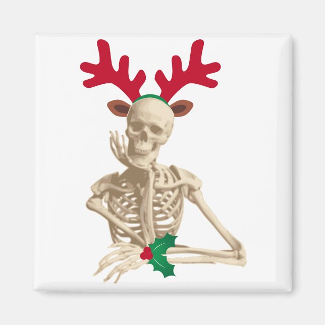 Weihnachtsrentierskelett Magnet (Vorne)