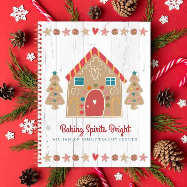 Weihnachtsrezept Kochbuch Lebkuchen Rustikales Hol Notizbuch (Von Creator hochgeladen)