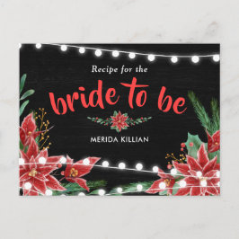 Weihnachtsrezepte für Bride in Poinsettia Postkarte