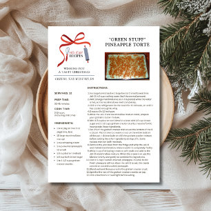 Weihnachtsrezepte Grüne Weihnachtskarte Feiertagskarte