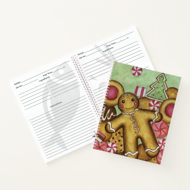 Weihnachtsrezeptorbuch Notizbuch (Innenseite)