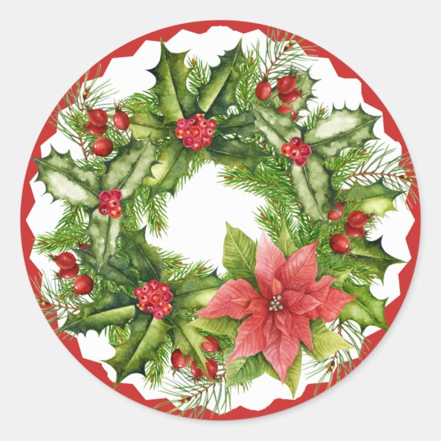 Weihnachtsriemenaufkleber Runder Aufkleber (Vorderseite)