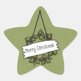 Weihnachtsriemenaufkleber Stern-Aufkleber