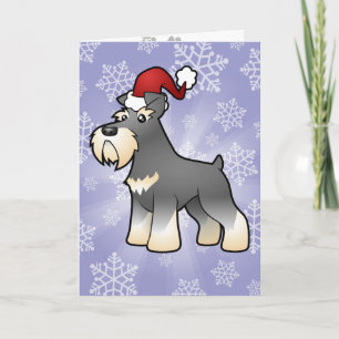 Weihnachtsriese/Standard/Miniaturschnauzer Feiertagskarte