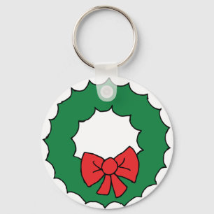 Weihnachtsriff Zeichnend Weihnachtsgarland-Clipart Schlüsselanhänger