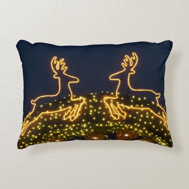 Weihnachtsrinder Dekokissen (Vorderseite)