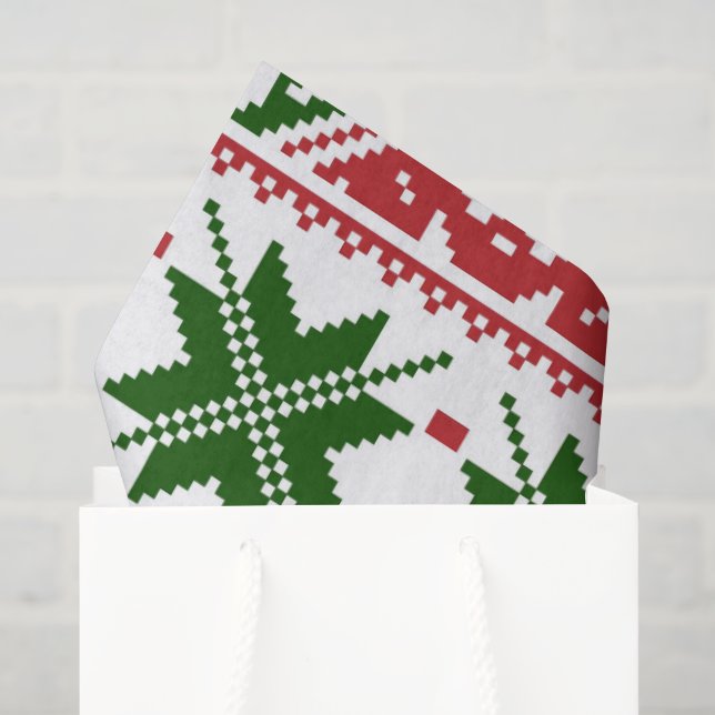 Weihnachtsrinder hässliche Pullover-Papiere Seidenpapier (Geschenktüte)