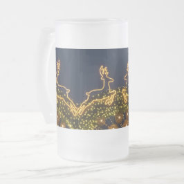 Weihnachtsrinder Mattglas Bierglas