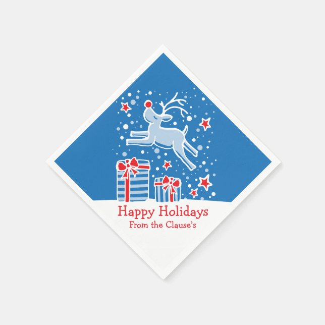 Weihnachtsrinder-Servietten Serviette (Ecke)