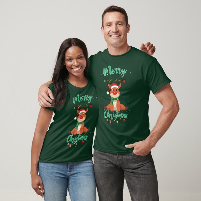 Weihnachtsrinder T-Shirt (Unisex)