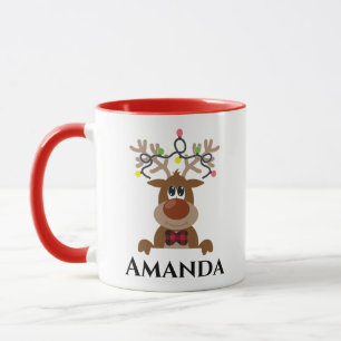 Weihnachtsrinder - Weihnachtslicht Tasse