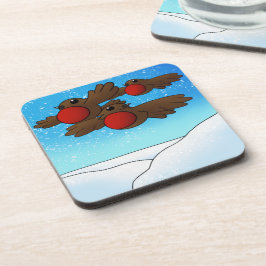 WeihnachtsRobin Birds Getränkeuntersetzer