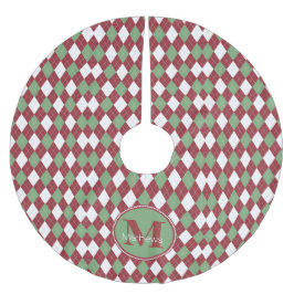 Weihnachtsrock-Monogram-Raute Polyester Weihnachtsbaumdecke