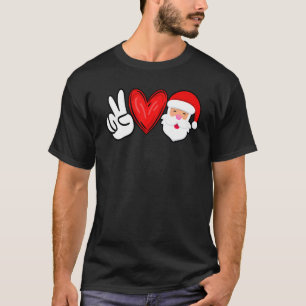 Weihnachtsrock, Santa Claus T-Shirt, Peace Liebe S T-Shirt