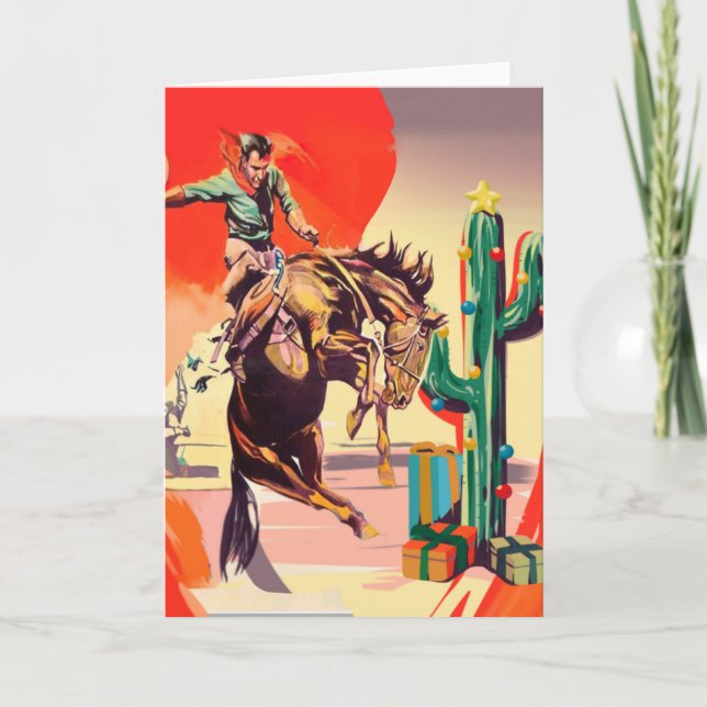 Weihnachtsrodeo Karte (Vorderseite)
