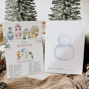 Weihnachtsrollen Ein Schneemannspiel Einladung