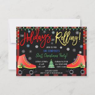 Weihnachtsroller Skaten Party Einladung
