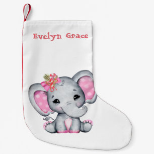 Weihnachtsrosa Elefant Kleiner Weihnachtsfest Stru Weihnachtsstrumpf