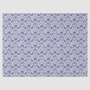 Weihnachtsrosa und Blauer Damast Seidenpapier