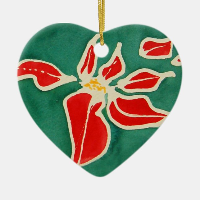WeihnachtsRose Keramikornament (Vorne)