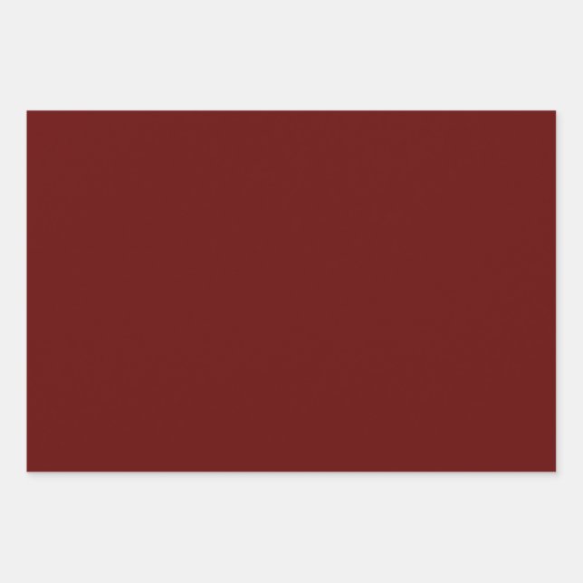 Weihnachtsrot, kräftig rot, tiefrot, schlicht rot geschenkpapier set (Vorderseite)