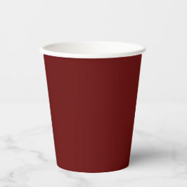 Weihnachtsrot, kräftig rot, tiefrot, schlicht rot pappbecher