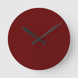 Weihnachtsrot, kräftig rot, tiefrot, schlicht rot runde wanduhr