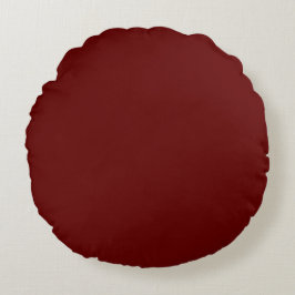 Weihnachtsrot, kräftig rot, tiefrot, schlicht rot rundes kissen
