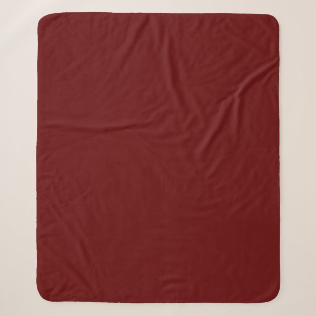 Weihnachtsrot, kräftig rot, tiefrot, schlicht rot sherpadecke (Vorderseite)