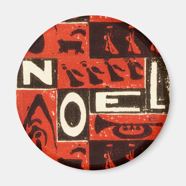 Weihnachtsrot Magnet (Vorne)
