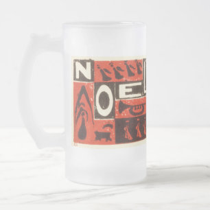 Weihnachtsrot Mattglas Bierglas