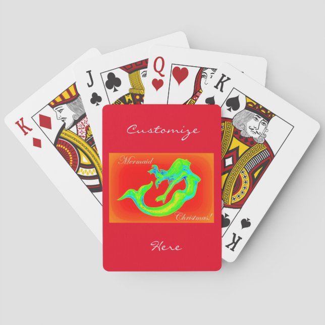 Weihnachtsrot Spielkarten (Rückseite)