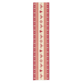 Weihnachtsrot und weiß Tischläufer 14" x 72"