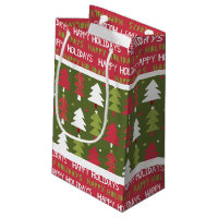 Weihnachtsrot, Weiß und Grüne Bäume