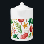 Weihnachtsroter Bulben, Poinsettia Teile und Nut<br><div class="desc">Weihnachtsrottbulben,  Poinsettia Teile und Nut teapot Zuhause & Living > Küche & Dining > Trinkbehälter > Teekessel</div>
